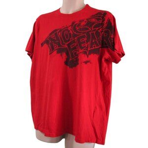 No Fear Graphic Red T Shirt XL Cotton Statement Tee